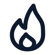 Wheel-end fire prevention icon